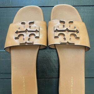 Tory Burch Tan/Whiskey Slide Sandals